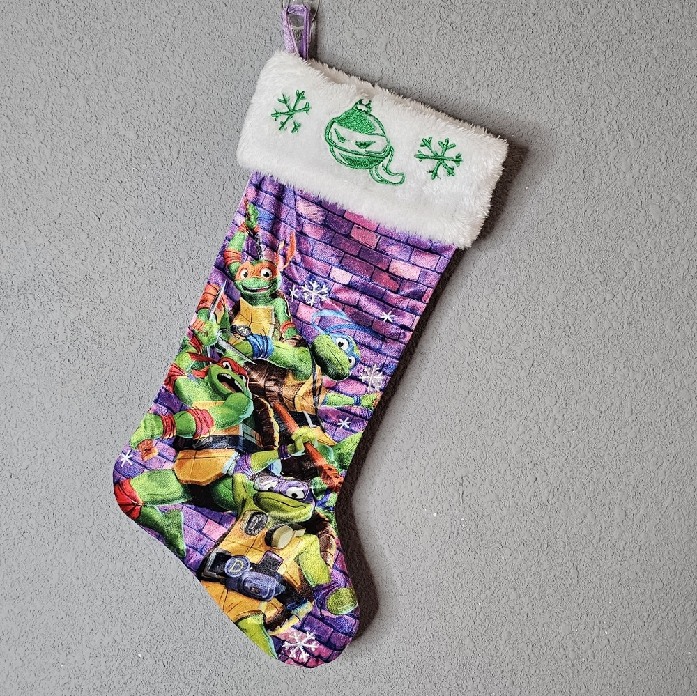 Teenage Mutant Ninja Turtles Christmas‎ Stocking Mutant Mayhem Graphic Purple